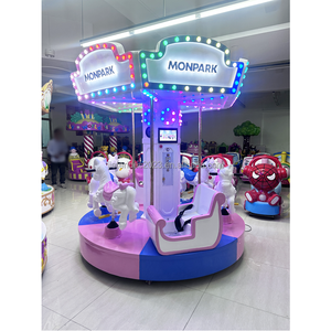 Giostra Elettrica Mini per Adulti, 6 Posti, Completamente Bianca, Attrazione da Luna Park per Bambini - Product Image 2