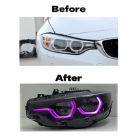 Phares HETOP F32 2012-2020 RGB Série 4, mise à niveau DRL, lentille style Ikon, phare LED pour voiture, accessoires Plug and Play pour BMW