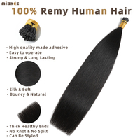 Extensions de cheveux humains I-Tip sans nœuds ni perte de cheveux, balayage blond avec mèches, qualité salon, postiche, prix d'usine en gros