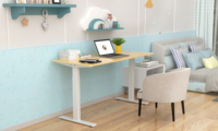 Bureau électrique convertible, extensible, en bois, à hauteur réglable (panneau en option) - Meuble mural moderne pour bureau et usage domestique
