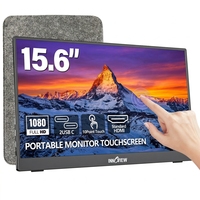 Moniteur portable tactile 15,6 pouces 60 Hz FHD 1200:1 Rapport de contraste HDR Amélioration visuelle pour les voyages d'affaires et le travail à distance sur ordinateur