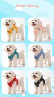 Nouvel Arrivage Transfrontalier Harnais de Type Gilet pour Chien de Petite Taille en Polyester Respirant Réfléchissant Anti-rupture pour l'Extérieur avec Laisse