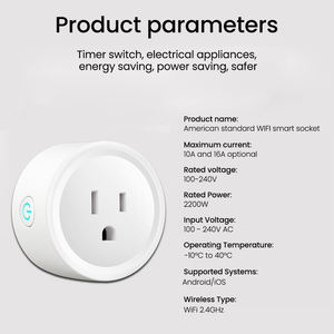 Honpnk01 nhà máy bán hàng trực tiếp USA 16A <span class=keywords><strong>wifi</strong></span> thông minh cắm ổ cắm ổ cắm thông minh Alexa Google nhà với CE FCC ETL - Product Image 6