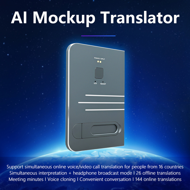 Hot Sale 144 Languages Translation Machine 65mAh Battery Magnetic Mini AI Translator Device