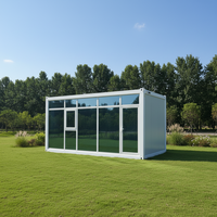 Maison à structure en acier amovible, bâtiment préfabriqué temporaire, résistant aux tremblements de terre et au vent, conteneur modulaire assemblable