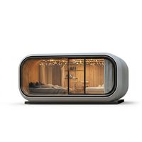 Cabane préfabriquée modulaire en métal anticorrosion de classe élite, modèle Apple Cabin, pour une retraite naturelle durable et une maison impeccable.