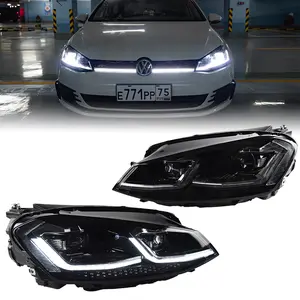 Đèn Pha Cho VW Golf 7 MK7 2013-2017 Đèn LED DRL Hella 5 Ống Kính Xenon Hid H7 Golf 7.5 R L