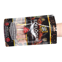 Sachet Doypack Personnalisé pour Bœuf Séché avec Fenêtre Transparente, Fermeture Zip Refermable, en Mylar, pour Viande Séchée et Snacks Protéinés, Vente en Gros