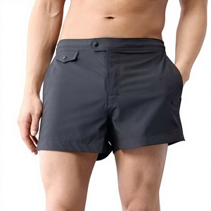 Shorts de Baño para Hombre, Cintura Elástica, Diseño de Rayas con Transferencia Térmica, 220g, Transpirables, con Parches, Estilo Casual Elegante, Secado Rápido - Product Image 2