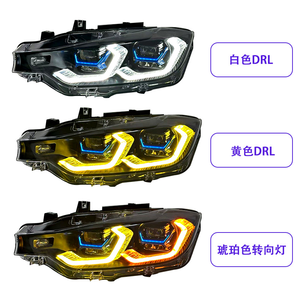 Nuevo Conjunto de Faros Delanteros DRL Amarillo Blanco Plug and Play Retrofit para Serie 3 F30/F35 2013-2018 Ojos de Serpiente 12V 6000K 6000 Lúmenes - Product Image 2