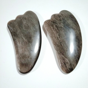 2023 100% ngọc bích tự nhiên con lăn cho khuôn mặt, Đen obsidian ngọc bích con lăn trên khuôn mặt massager với gua SHA Bộ - Product Image 1