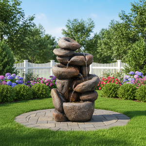 <span class=keywords><strong>Fontaine</strong></span> <span class=keywords><strong>Solaire</strong></span> LED Moderne <span class=keywords><strong>Japonaise</strong></span> en Fibre de Verre Faite à la Main, Décoration Extérieure pour Jardin, Étang, Laiton d'Eau en Forme de Lion Marin, Lumières de Noël - Product Image 2