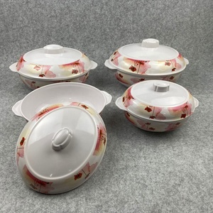 Melamine Nhựa Hình Bầu Dục Bát Bát Có Nắp Đậy - Product Image 3