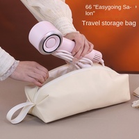 Étui de rangement pour fer à friser et sèche-cheveux, fermeture éclair, doublure en polyester, imperméable, résistant à la chaleur, sac de voyage portable