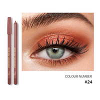 Échantillon gratuit, crayon à paupières pailleté à haute pigmentation, non agglomérant, marque privée, imperméable, longue durée, maquillage des yeux mat