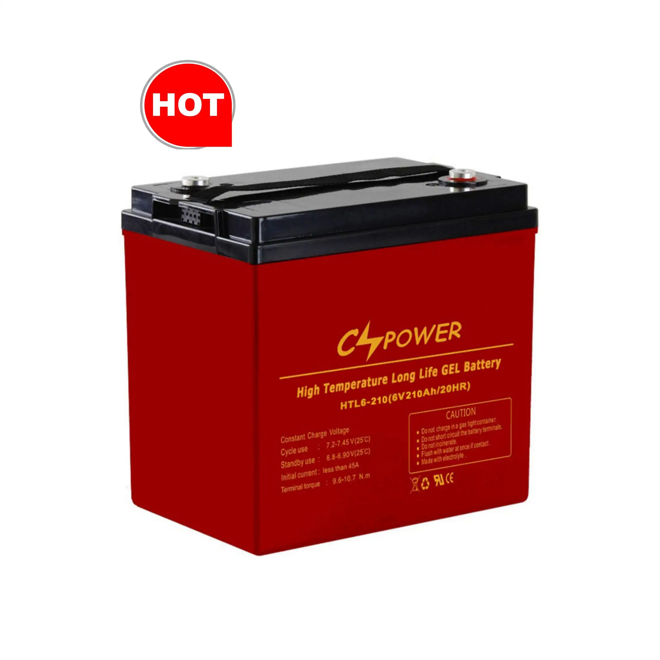 Cspower Goedkope Prijs Solar Batterij Golf Accu Auto Accu 6V 210ah HTL6-210