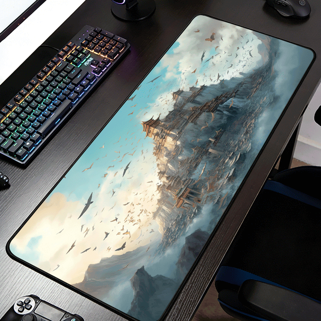 Eco-Friendly Square Rectangular Ultrafine Polyester Natural Rubber Gaming Mouse Pad Custom Sublimation Printing Water Stock