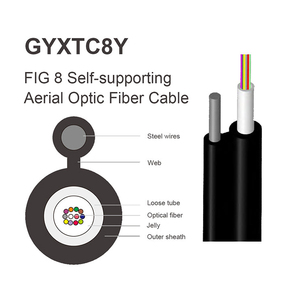 Bán buôn gyxtc8y thả cáp <span class=keywords><strong>FTTH</strong></span> 2 4 6 8 12 16 24 lõi ngoài trời tự hỗ trợ hình trên không 8 sợi cáp quang giá - Product Image 3