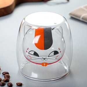 Copo de Café Espresso em Vidro Borossilicato em Forma de Gato 300ml Sem Alça com Dupla Parede - Product Image 4