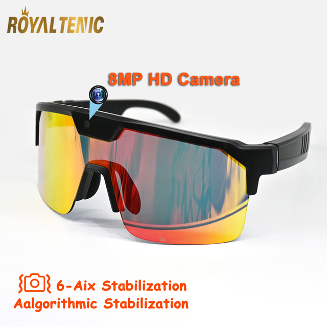 2026 Q01 Sport Smart Cycling Glasses with 8MP Camera 4K Video Record BT Call WIFI Transfer Music Lightweight AI Smart Sunglasses