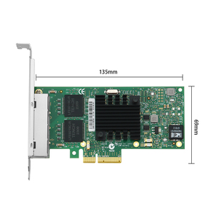 Carte réseau Ethernet Gigabit PCI-E X4 à 4 ports I350-T4V2, 4 ports RJ45, 10/100/1000Mbps, carte réseau interne filaire pour serveur, ordinateur de bureau, LAN C - Product Image 1