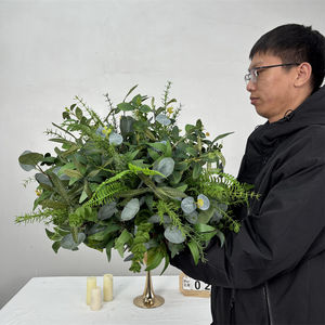 Arreglo Floral Artificial de Seda Realista OEM, Centro de Mesa Hecho a Mano para Bodas - Product Image 1