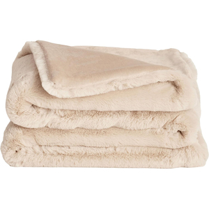 Soft Plush Luxury Oversized Animal Modern Festival Solid Four Seasons Rabbit Faux Fur Portable <b>Throw</b> Blanket <b>for</b> <b>Bed</b> - Product Image 1