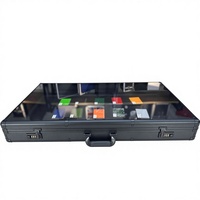 Vitrine portative en aluminium Nouveau design Porte-cartes de sport Porte-outils OEM pour cartes Tampon Bijoux Présentoir acrylique