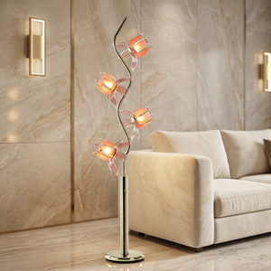 Lámpara de Pie Lotus en Oferta, Pantalla de Lino con Forma de Pétalo para Decoración del Hogar, Sala de Estar, Oficina, Dormitorio, Bombilla Incluida - Product Image 2