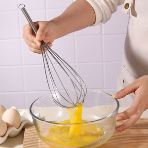 Stainless Steel <b>Mini</b> Egg Beater Spring Handle Manual Whisk For Mixing Eggs And Cream Kitchen Tool - Product Image 1