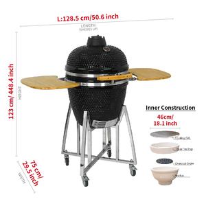 <span class=keywords><strong>Asador</strong></span> de Carbón SEB KAMADO de 21 Pulgadas, Barbacoa, Parrilla de Carbón, Cocina Exterior, Parrilla de Cerámica - Product Image 2