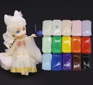 Modélisation de couleur professionnelle poupée fleur faisant des pièces air sec durcissement résine argile porcelaine froide cristal thai argile