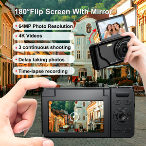 Caméra numérique A65 CCD 4K avec filtres rétro, écran rabattable de 3,0 pouces, 2000 mAh, enregistrement longue durée, <span class=keywords><strong>time</strong></span>-<span class=keywords><strong>lapse</strong></span>, caméra vidéo ultra, vlog, voyage - Product Image 5