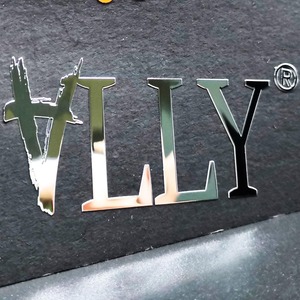<span class=keywords><strong>Plaque</strong></span> personnalisée en métal nickelé avec lettres dorées/argentées/noires pour lunettes/montres, étiquette adhésive décorative - Product Image 4