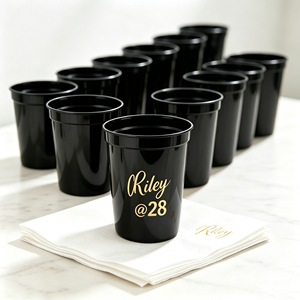 Vasos de Plástico Personalizados de 350 ml (12 oz), Únicos, Impermeables, Románticos, para Recuerdos de Boda, Vasos Esmerilados para Estadios, Regalos de Bienvenida, Navidad - Product Image 1