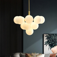 Plafonnier de luxe pendentif moderne boule de verre lustre de plafond lumières pour la décoration de la maison