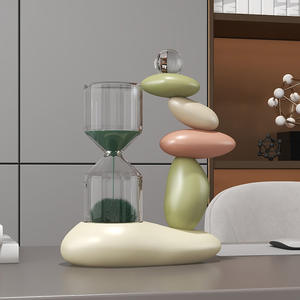 <span class=keywords><strong>Sablier</strong></span> magnétique en résine porte-bonheur, décoration Feng Shui moderne, ornement d'équilibre peint à la main, pour salon, bureau, entrée, cadeau porte-bonheur - Product Image 4