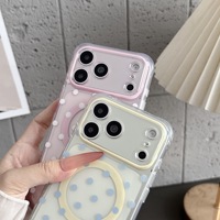 Coque de téléphone IMD à motif pois mignons INS pour iPhone 18 Pro, étui magnétique pour filles et femmes, compatible iPhone 17 Pro Max 16 15