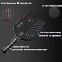 Raquette de pickleball populaire en fibre de carbone Gx2, portable, pour l'entraînement, en fibre de carbone 3K, vente en gros