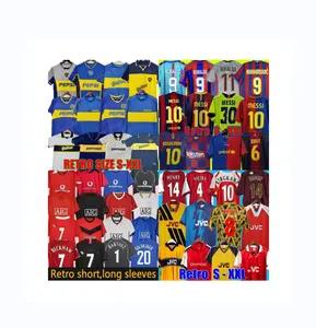 Retro Custom Team Uniform Soccer Jersey Training Football Shirt Color Combination Men Soccer Jersey Supplier