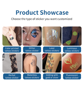Tùy chỉnh & bán buôn không thấm nước 100% an toàn không độc hại lâu dài 15 ngày thực tế nước trái cây nhãn dán hình xăm bán vĩnh viễn hình xăm - Product Image 2