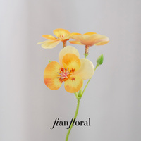 FONG IAN Bouquet de fleurs artificielles de pensée pour décoration extérieure, jardin, maison, bureau, mariage, fête des mères, Noël, remise de diplôme, Pâques