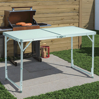 Pieds de table pliants ménagers super légers à hauteur réglable pour dîner en plein air BBQ Camping Table & Chair Set
