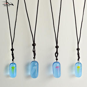 Collar de Medusa Luminosa, Accesorios de Buceo, Colgante de Resina Personalizado con Vida Marina, Recuerdo Brillante, Amatista, Oro Rosa, KEEP - Product Image 5