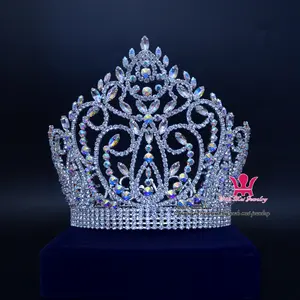 02164 भव्य बड़े उदय मुकुट पार्टी तमाशा घटना के लिए मिस ब्यूटी रानी राजकुमारी Hairwear सामान मुकुट