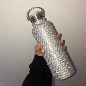 Portable Creative Strass Bling Boisson Sports de Plein Air Voyage Bouteille D'eau Diamant <span class=keywords><strong>Thermos</strong></span> En Acier Inoxydable Bouteille D'eau - Product Image 6