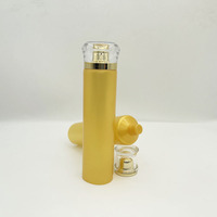 Bambou Couvre Lotion Doux Squeeze Tube Bouteille 50ml 80ml 100ml 120ml 150ml 200ml 250ml Glod Yellow Tube avec Gold Cap
