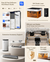 Machine de gravure laser portable de haute précision pour bureau P1, pour pierre, bois, MDF, caoutchouc, cuir et métal - Utilisation domestique