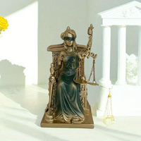 Statue de la déesse Thémi en polyrésine bronze, personnalisée, représentant une femme grecque, la Justice, avec une balance, figurines pour la décoration de cabinet d'avocats
