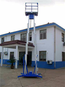 6-16 मीटर हल्के एल्यूमीनियम मिश्र धातु लिफ्ट प्लेटफॉर्म उच्च गुणवत्ता वाले हाइड्रोलिक वर्टिकल डबल मस्ट मैन लिफ्ट - Product Image 4